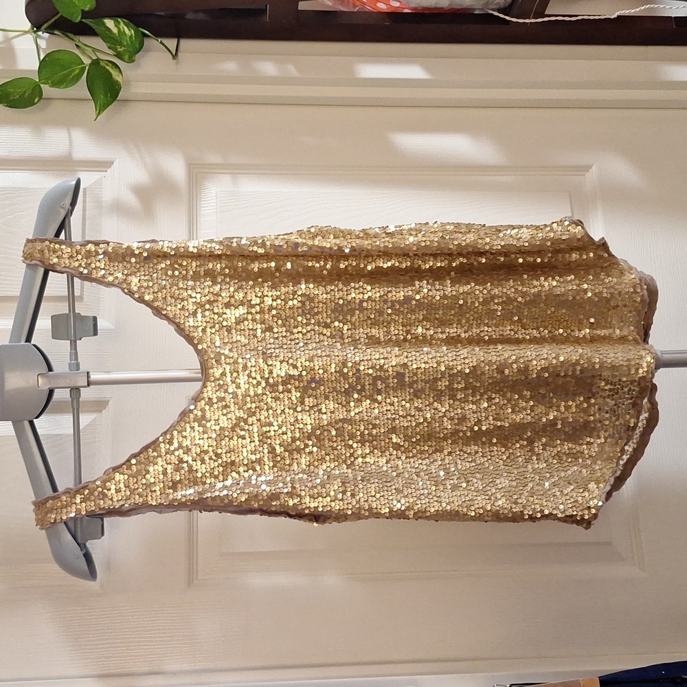 2 for $12: EUC Aritzia Talula Gold Sequin Top - Medium
